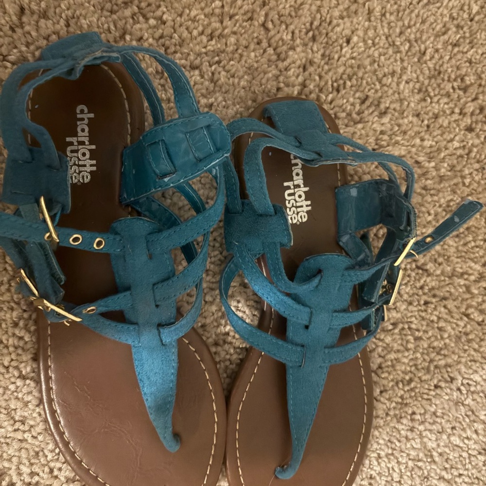 Charlotte Russe Turquoise Strappy Sandals